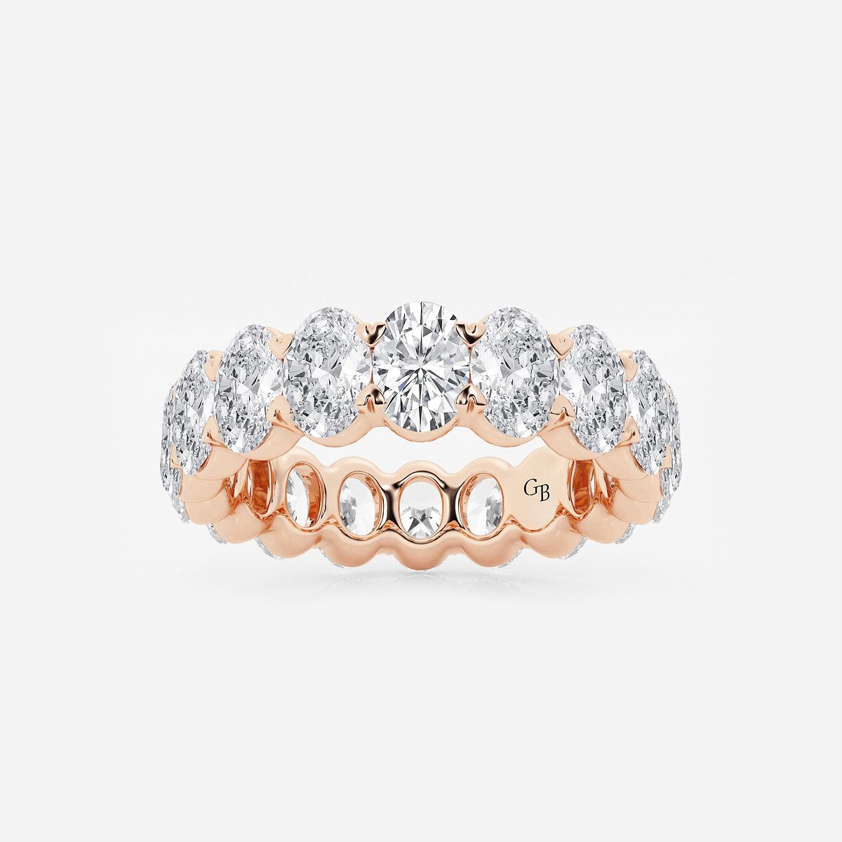 5 ctw Oval Lab Grown Diamond Eternity Band - 5.4mm Width