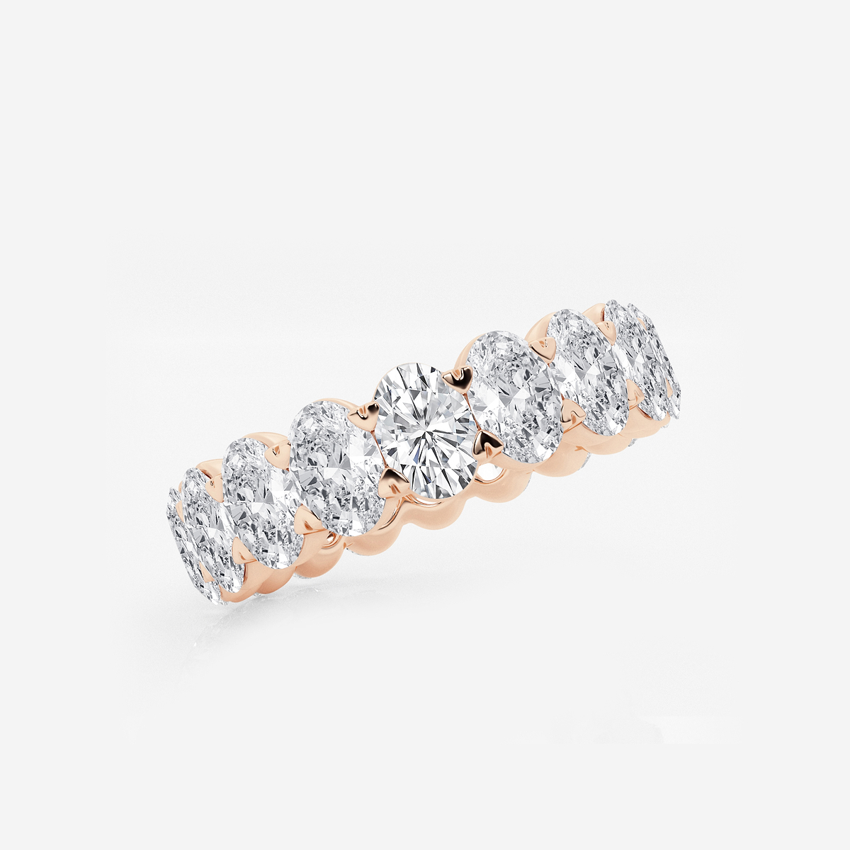 Additional Image 1 for  5 ctw Oval Lab Grown Diamond Eternity Band - 5.4mm Width