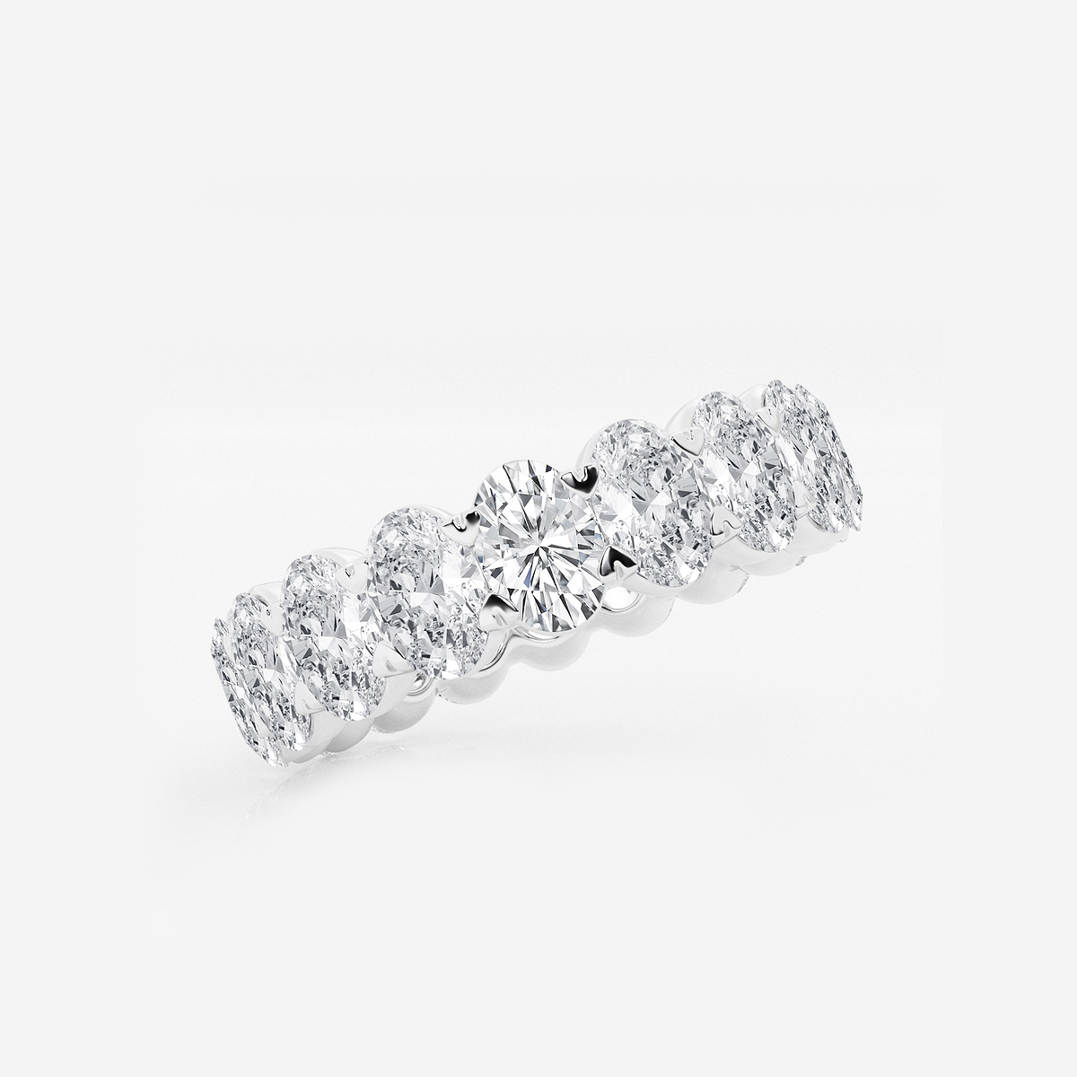 Additional Image 1 for  5 ctw Oval Lab Grown Diamond Eternity Band - 5mm Width