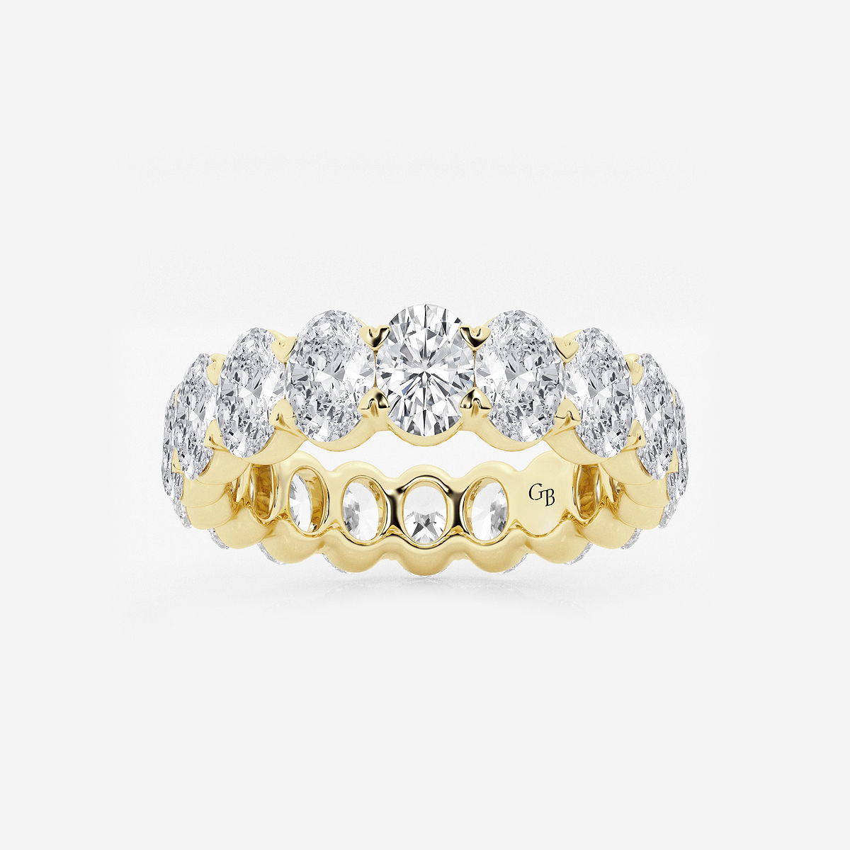 5 ctw Oval Lab Grown Diamond Eternity Band - 5mm Width