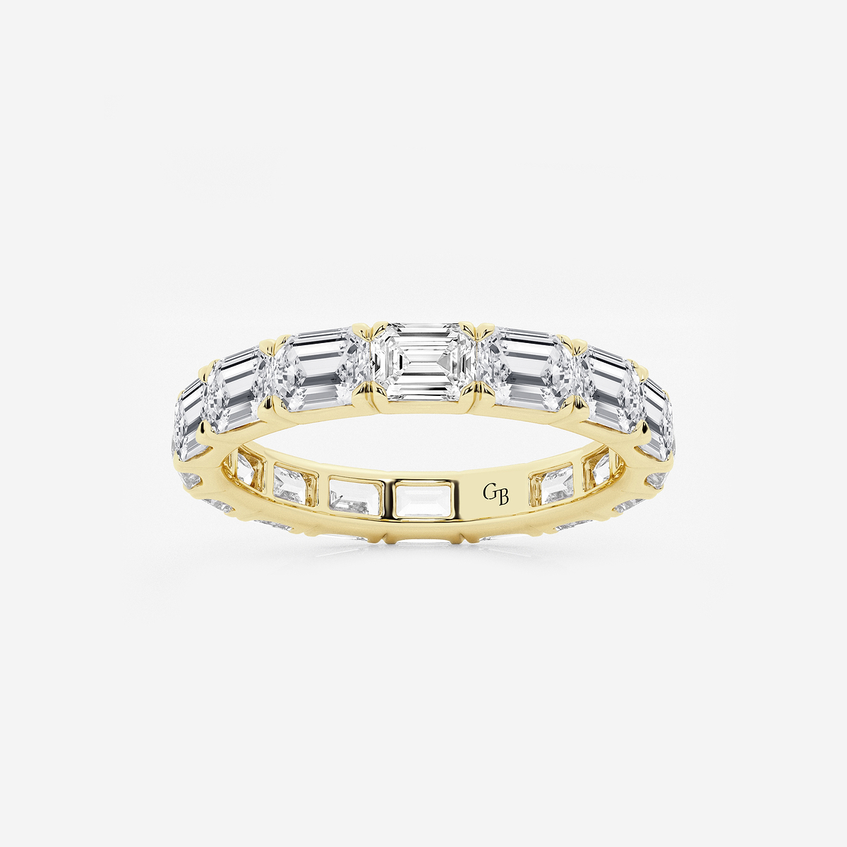3 ctw East-West Emerald Lab Grown Diamond Eternity Band - 3.1mm Width