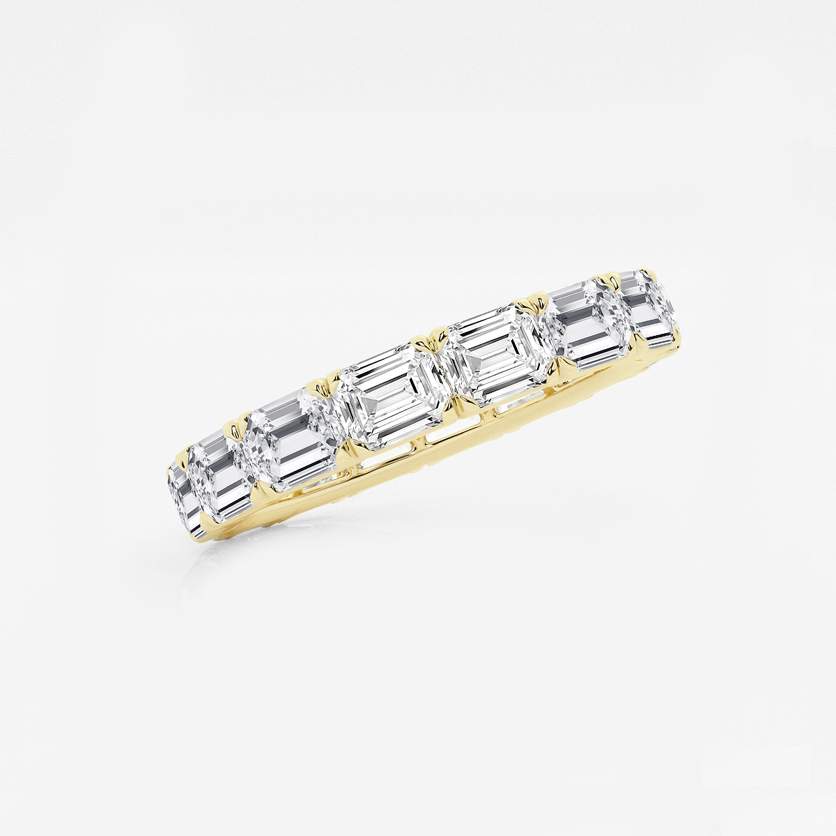 Additional Image 1 for  3 ctw East-West Emerald Lab Grown Diamond Eternity Band - 3.1mm Width