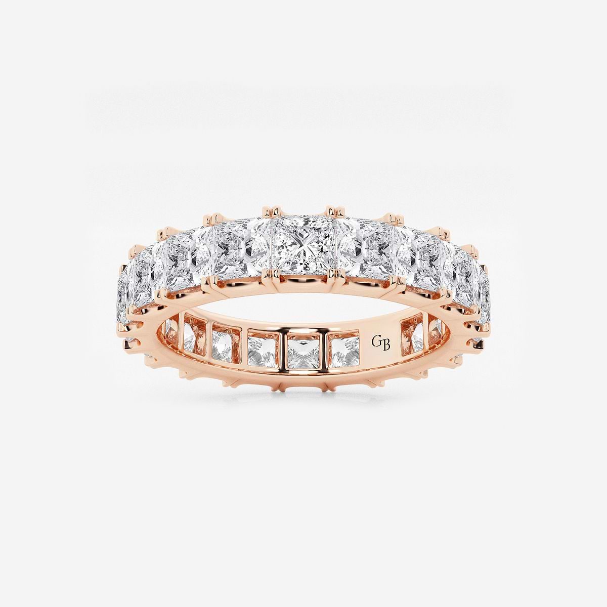 5 ctw Princess Lab Grown Diamond Eternity Band - 4mm Width
