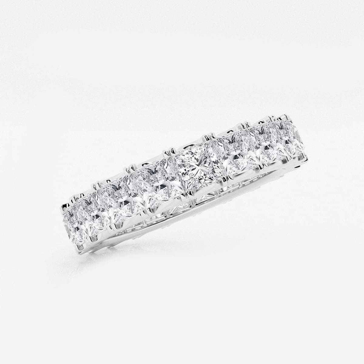 Additional Image 1 for  5 ctw Princess Lab Grown Diamond Eternity Band - 3.8mm Width
