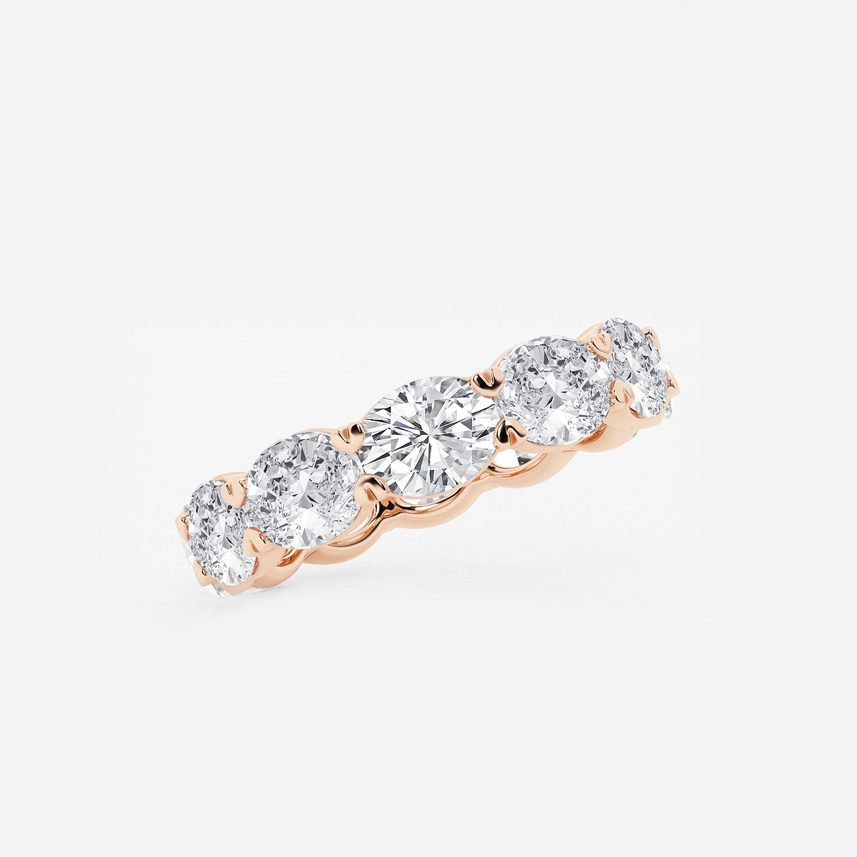 Additional Image 1 for  4 ctw East-West Oval Lab Grown Diamond Eternity Band - 4.1mm Width