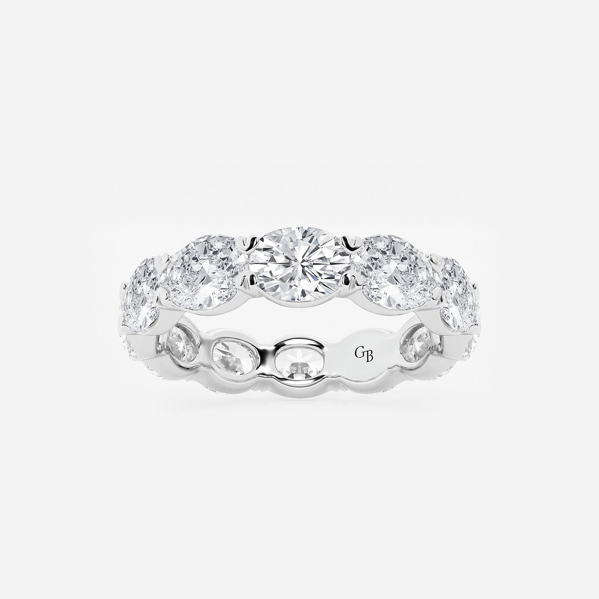 4 ctw East-West Oval Lab Grown Diamond Eternity Band - 3.9mm Width