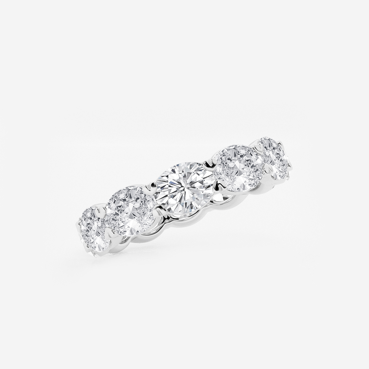 Additional Image 1 for  4 ctw East-West Oval Lab Grown Diamond Eternity Band - 3.9mm Width