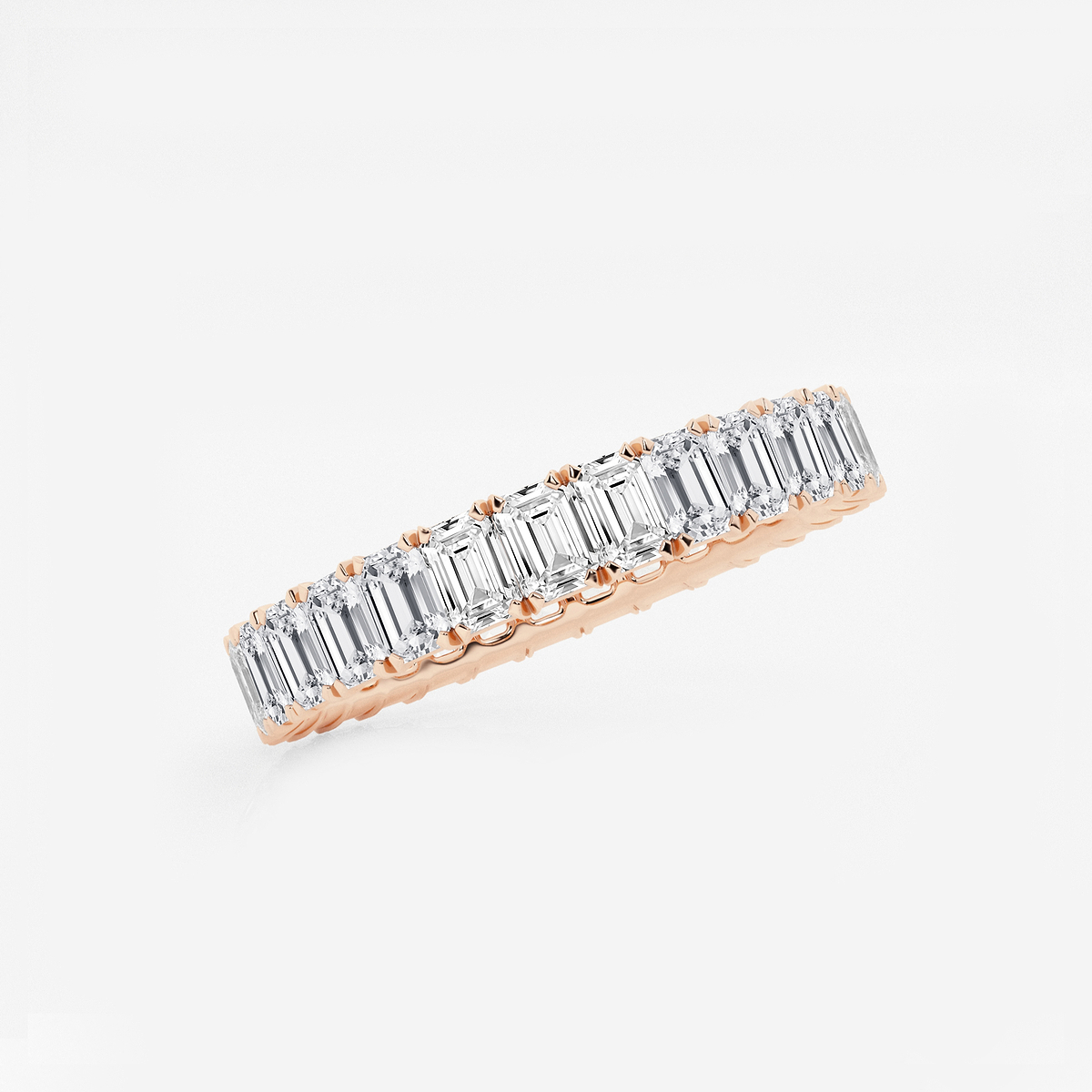 Additional Image 1 for  2 ctw Emerald Lab Grown Diamond Eternity Band - 3mm Width