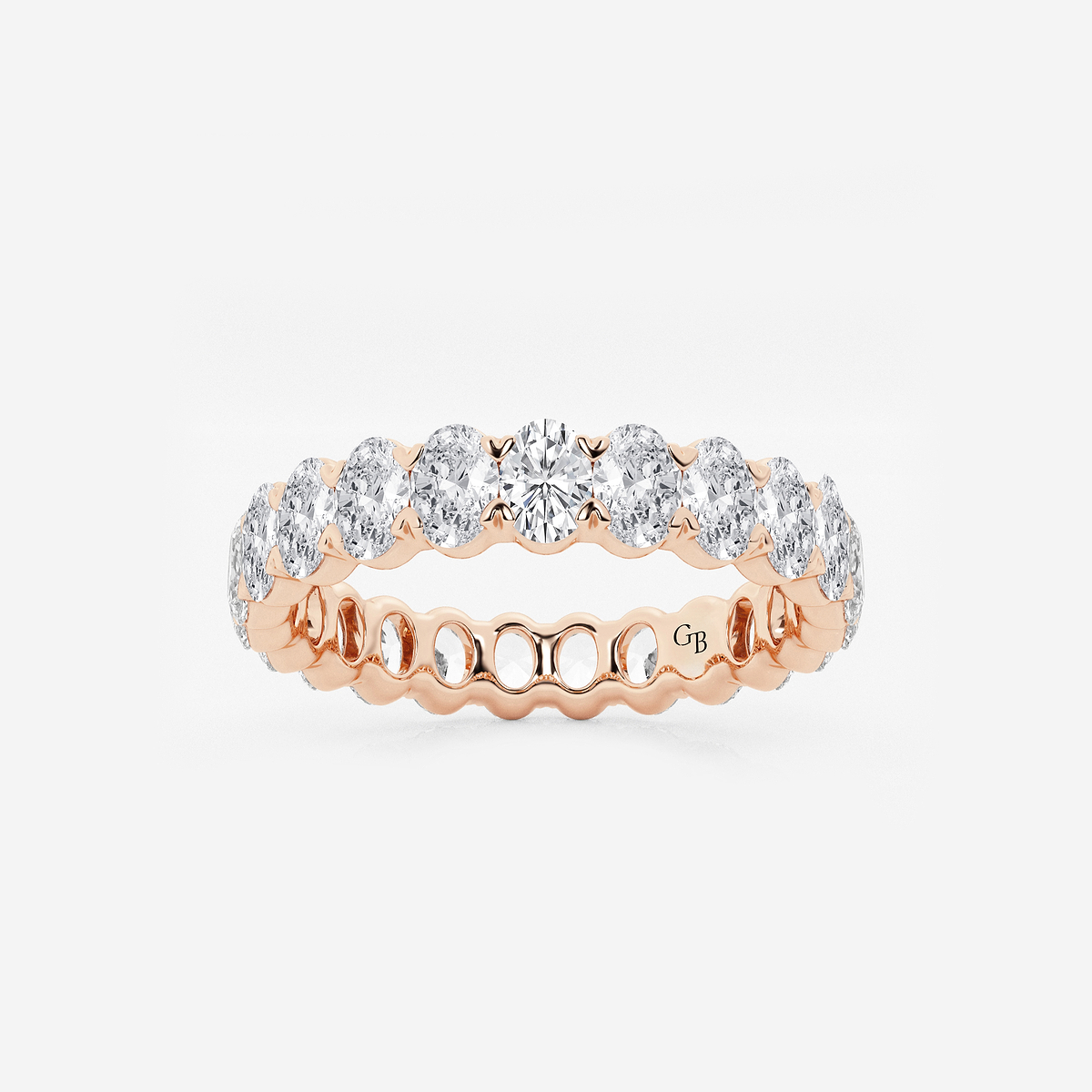 2 ctw Oval Lab Grown Diamond Eternity Band - 3.7mm Width