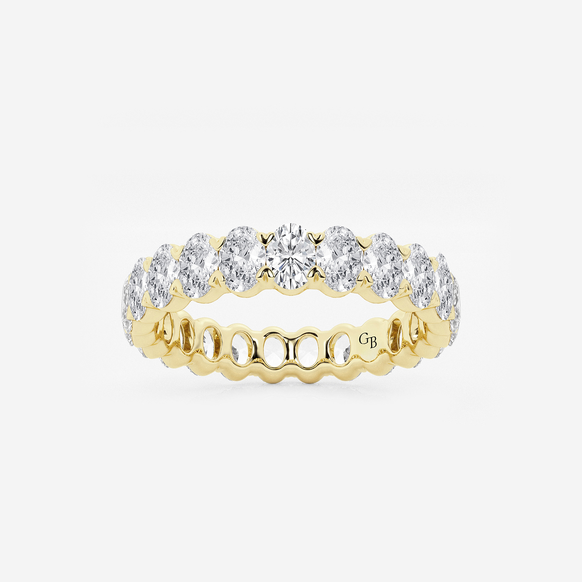 2 ctw Oval Lab Grown Diamond Eternity Band - 3.5mm Width