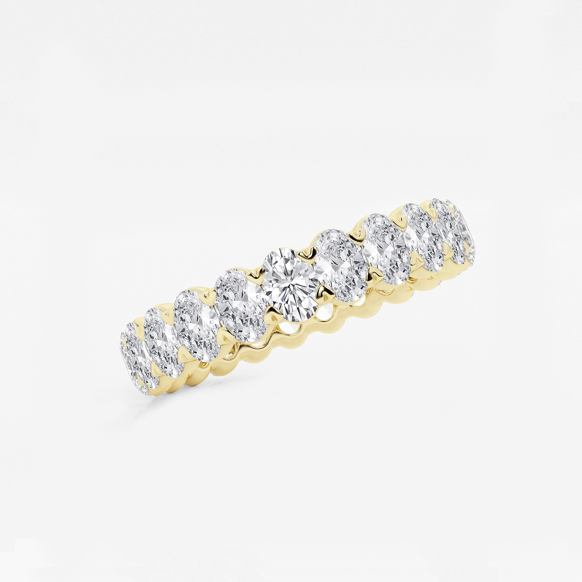 Additional Image 1 for  2 ctw Oval Lab Grown Diamond Eternity Band - 3.5mm Width