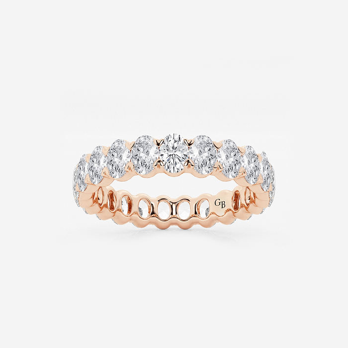 2 ctw Oval Lab Grown Diamond Eternity Band - 3.7mm Width