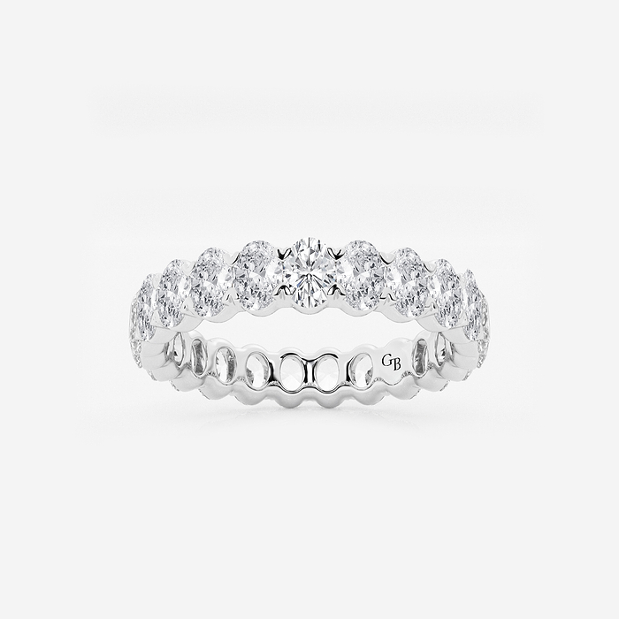 2 ctw Oval Lab Grown Diamond Eternity Band - 3.7mm Width