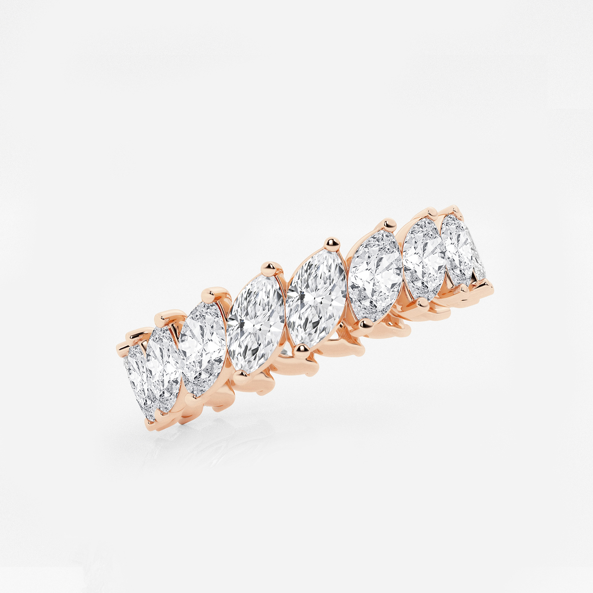 Additional Image 1 for  3 ctw Marquise Lab Grown Diamond Eternity Band - 5.2mm Width