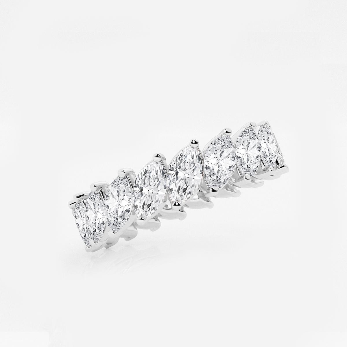 Additional Image 1 for  3 ctw Marquise Lab Grown Diamond Eternity Band - 5mm Width