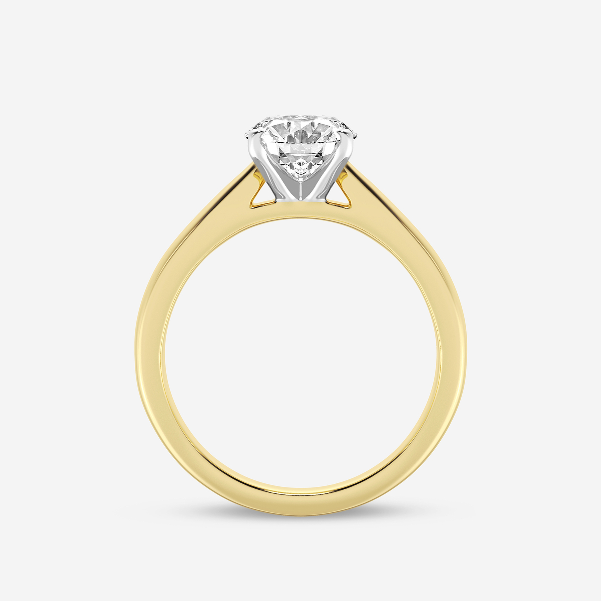 Additional Image 1 for  1 1/2 ctw Oval Lab Grown Diamond Cathedral Solitaire Engagement Ring