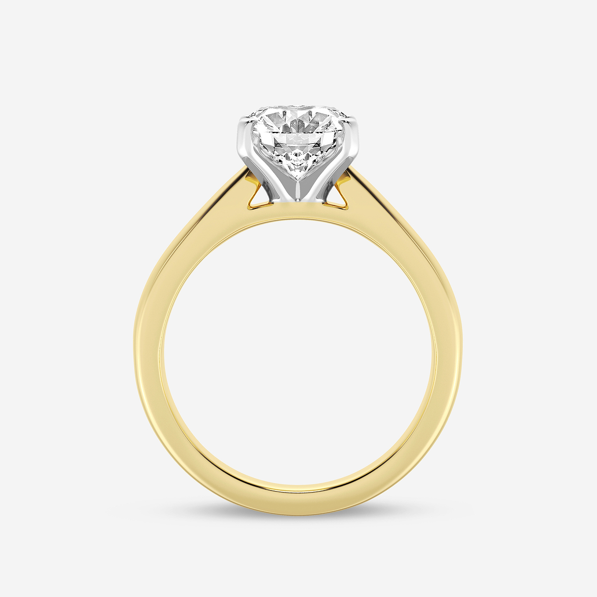 Additional Image 1 for  2 ctw Oval Lab Grown Diamond Cathedral Solitaire Engagement Ring