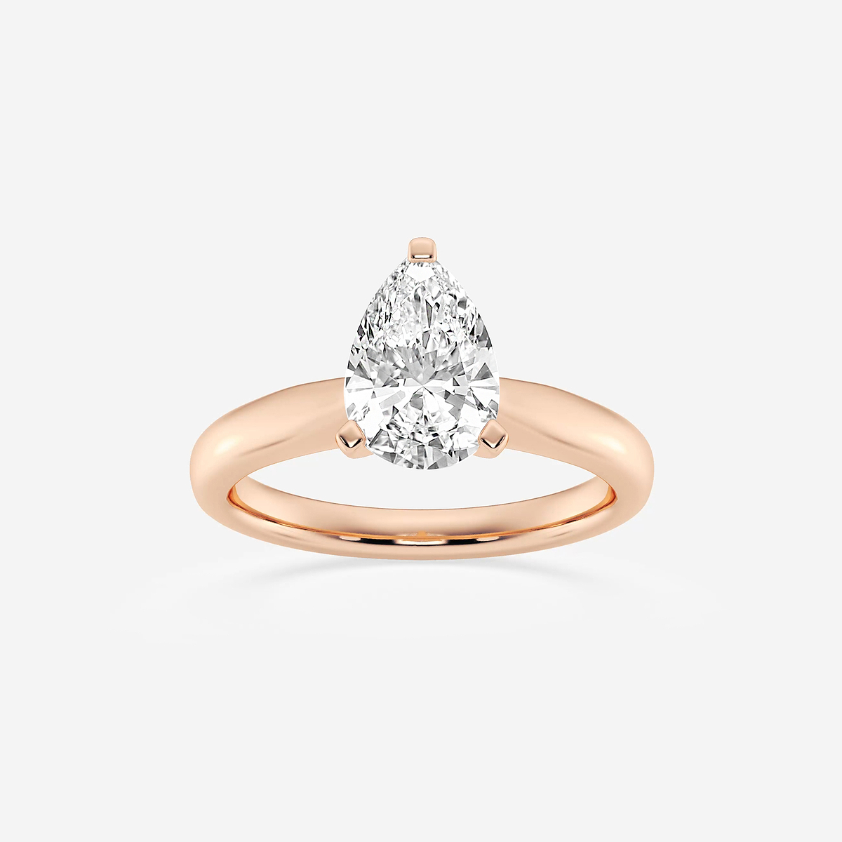 1 1/2 ctw Pear Lab Grown Diamond Cathedral Solitaire Engagement Ring