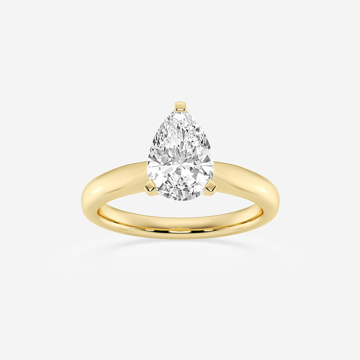 1 1/2 ctw Pear Lab Grown Diamond Cathedral Solitaire Engagement Ring