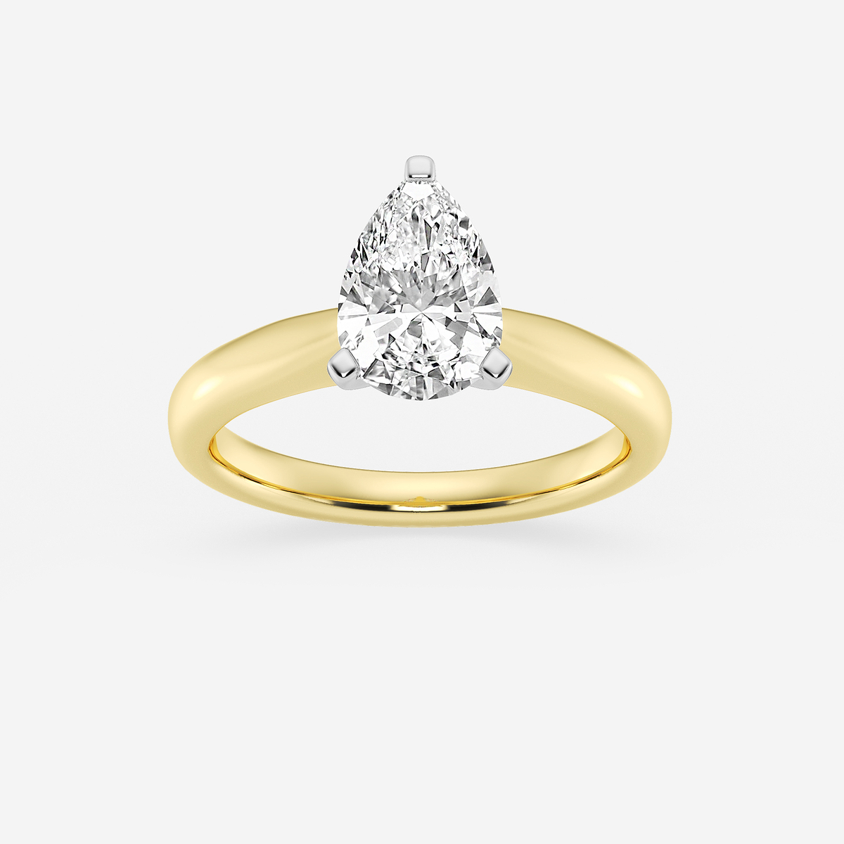 1 1/2 ctw Pear Lab Grown Diamond Cathedral Solitaire Engagement Ring