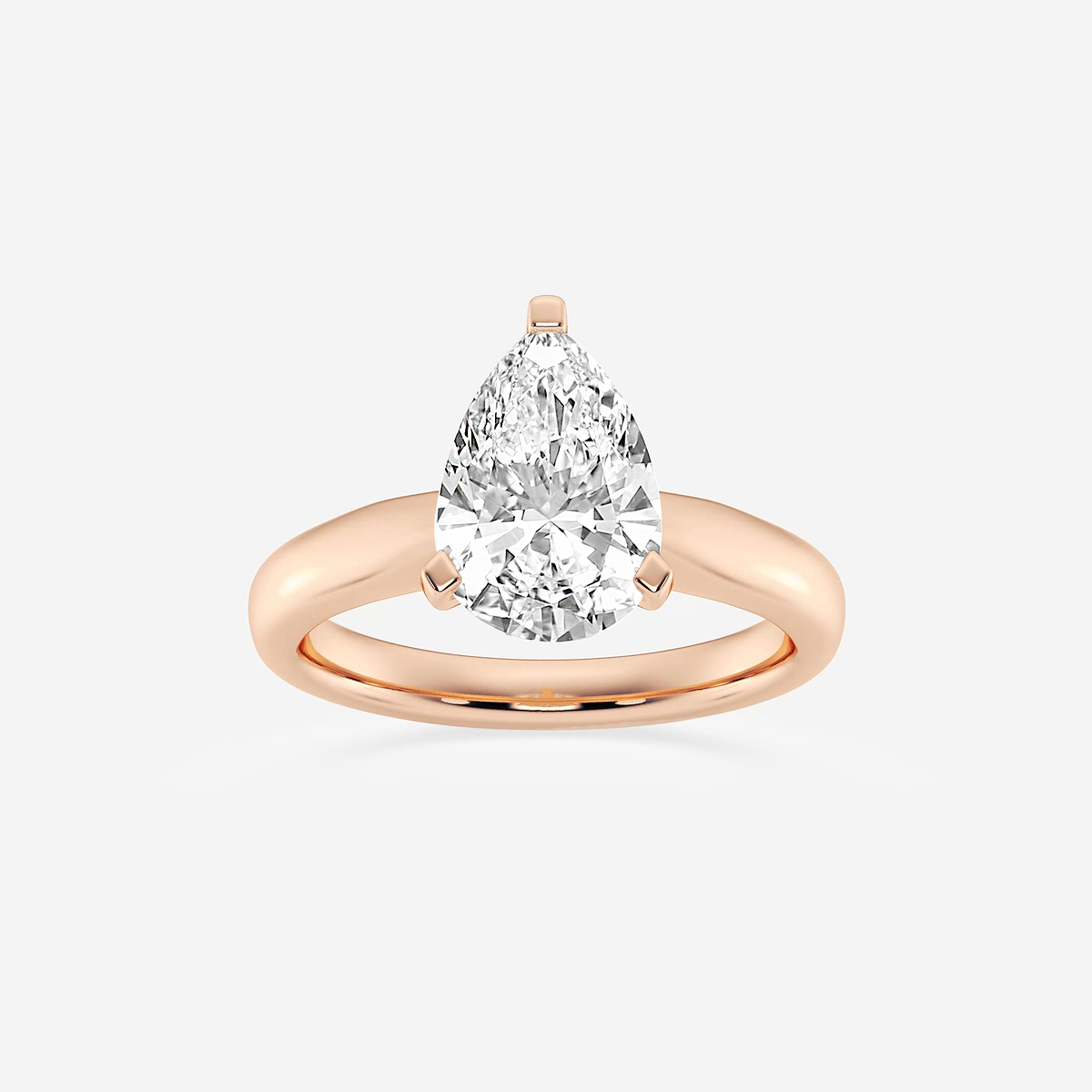 2 ctw Pear Lab Grown Diamond Cathedral Solitaire Engagement Ring