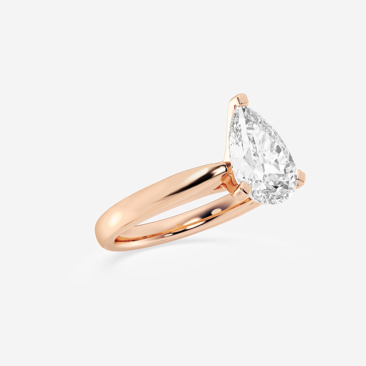 Additional Image 1 for  2 ctw Pear Lab Grown Diamond Cathedral Solitaire Engagement Ring