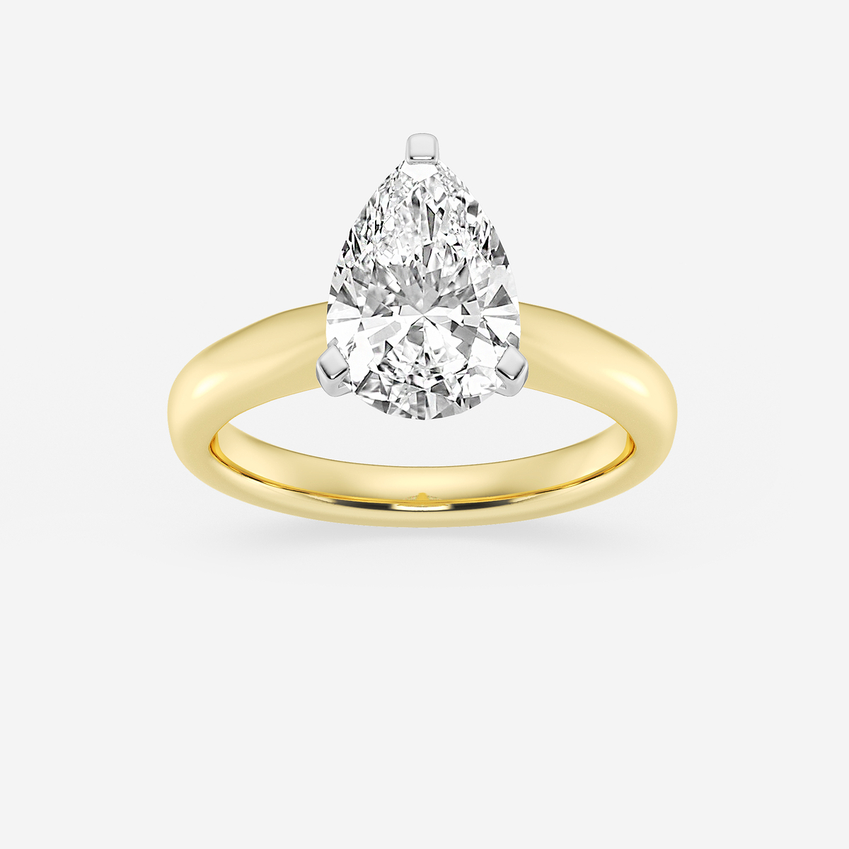2 ctw Pear Lab Grown Diamond Cathedral Solitaire Engagement Ring