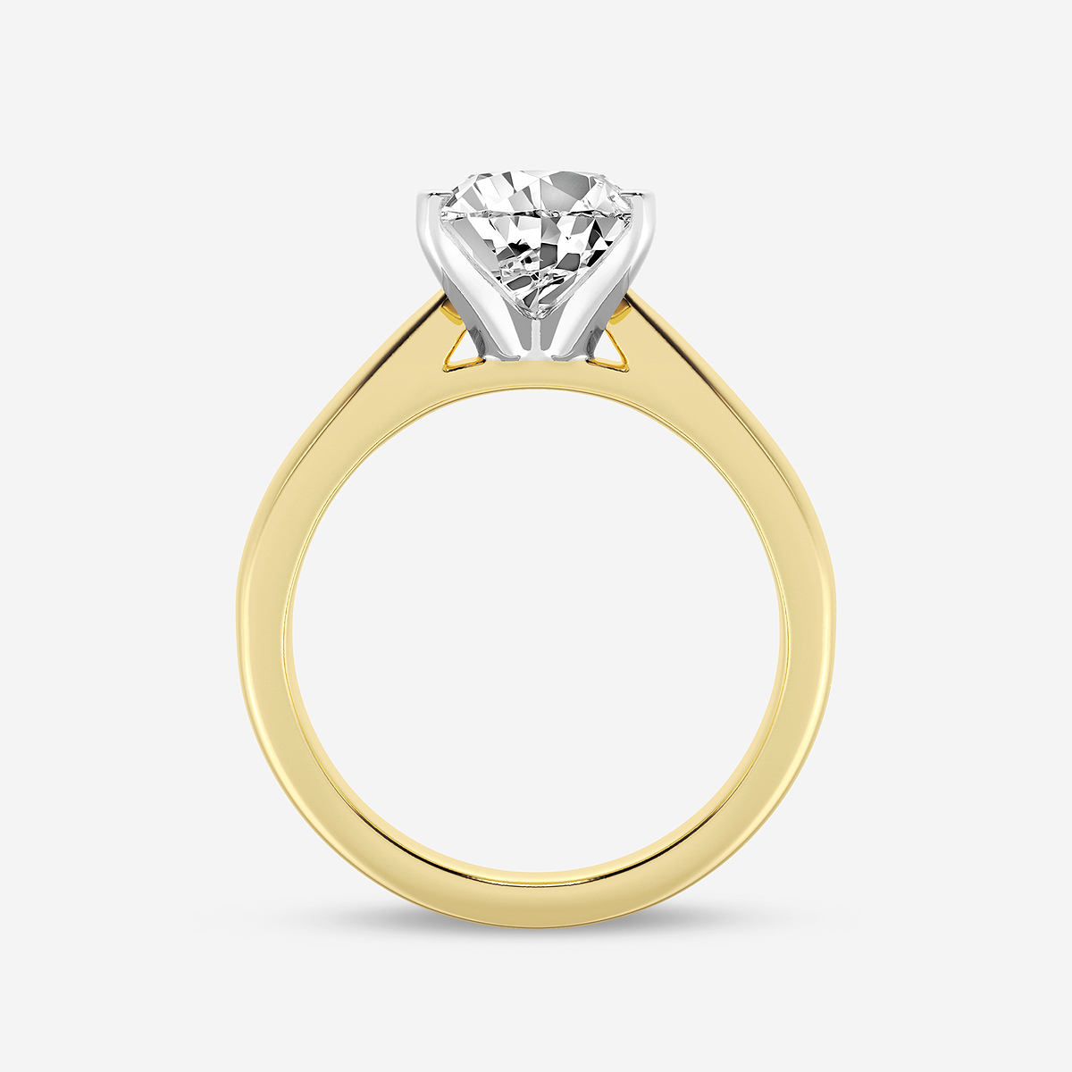 Additional Image 1 for  2 ctw Pear Lab Grown Diamond Cathedral Solitaire Engagement Ring