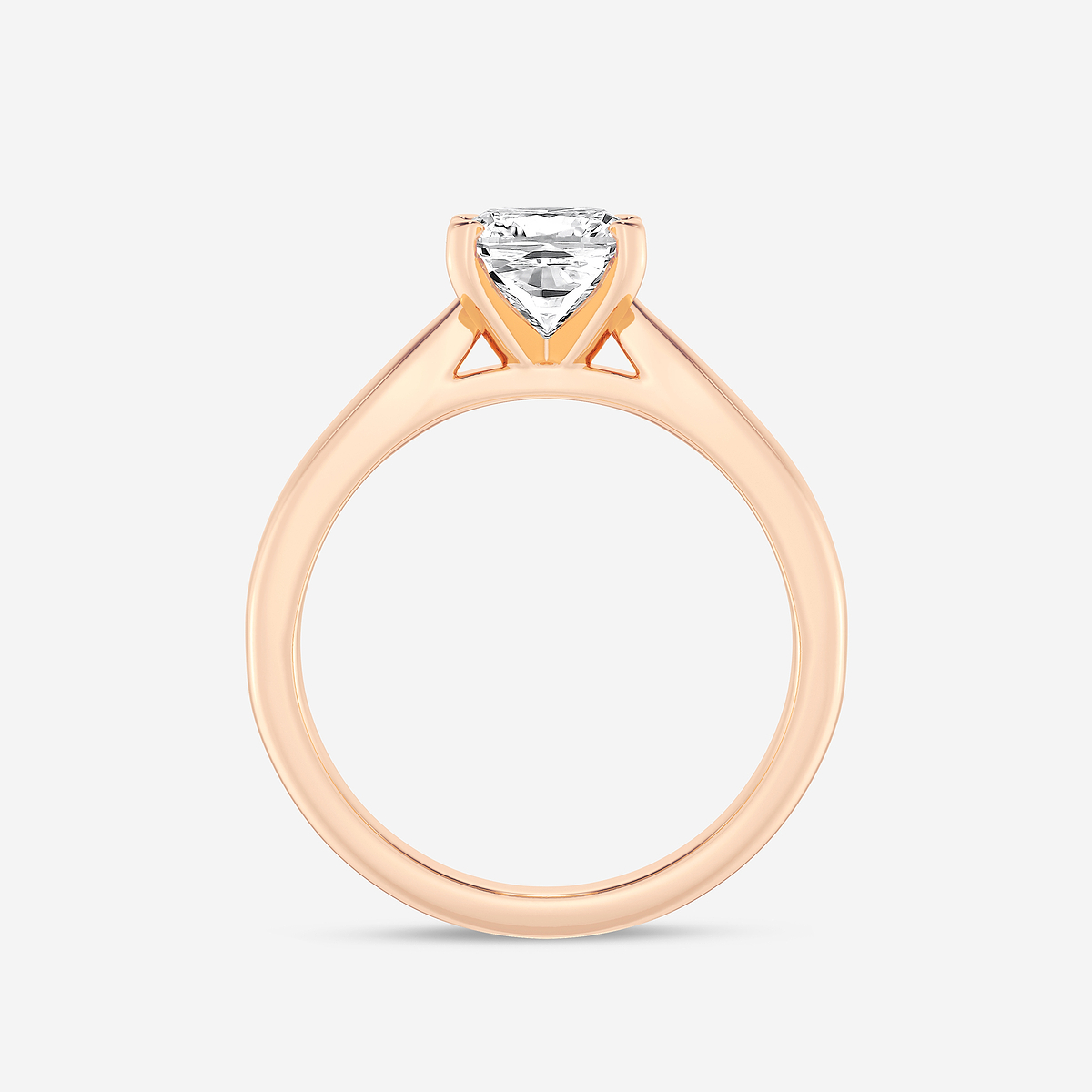 Additional Image 1 for  1 1/2 ctw Cushion Lab Grown Diamond Cathedral Solitaire Engagement Ring