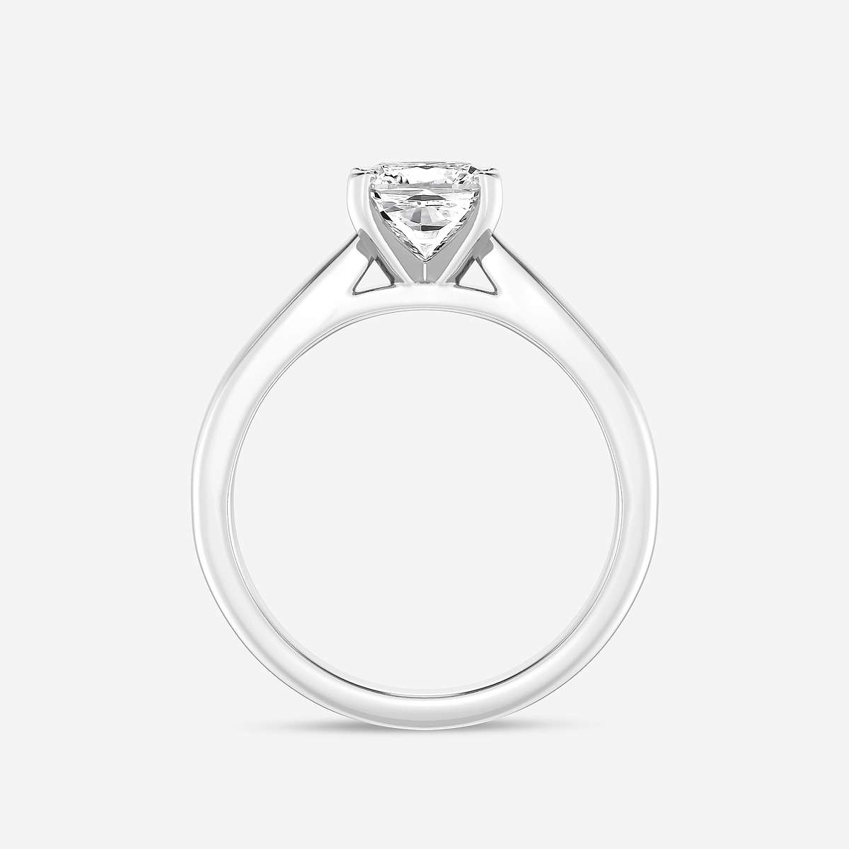 Additional Image 1 for  1 1/2 ctw Cushion Lab Grown Diamond Cathedral Solitaire Engagement Ring