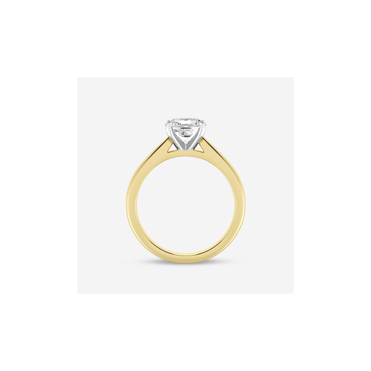 Additional Image 1 for  1 1/2 ctw Cushion Lab Grown Diamond Cathedral Solitaire Engagement Ring