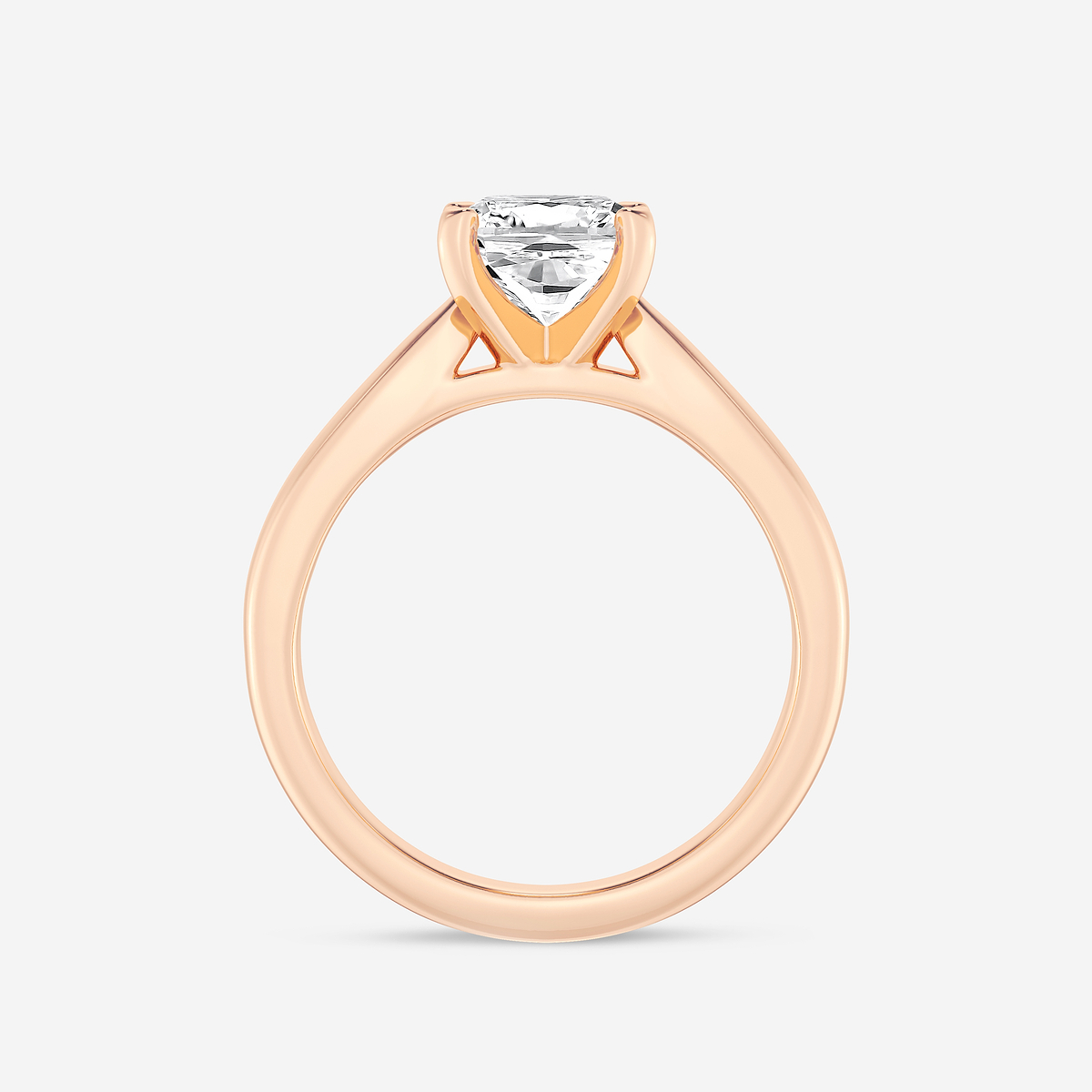 Additional Image 1 for  2 ctw Cushion Lab Grown Diamond Cathedral Solitaire Engagement Ring