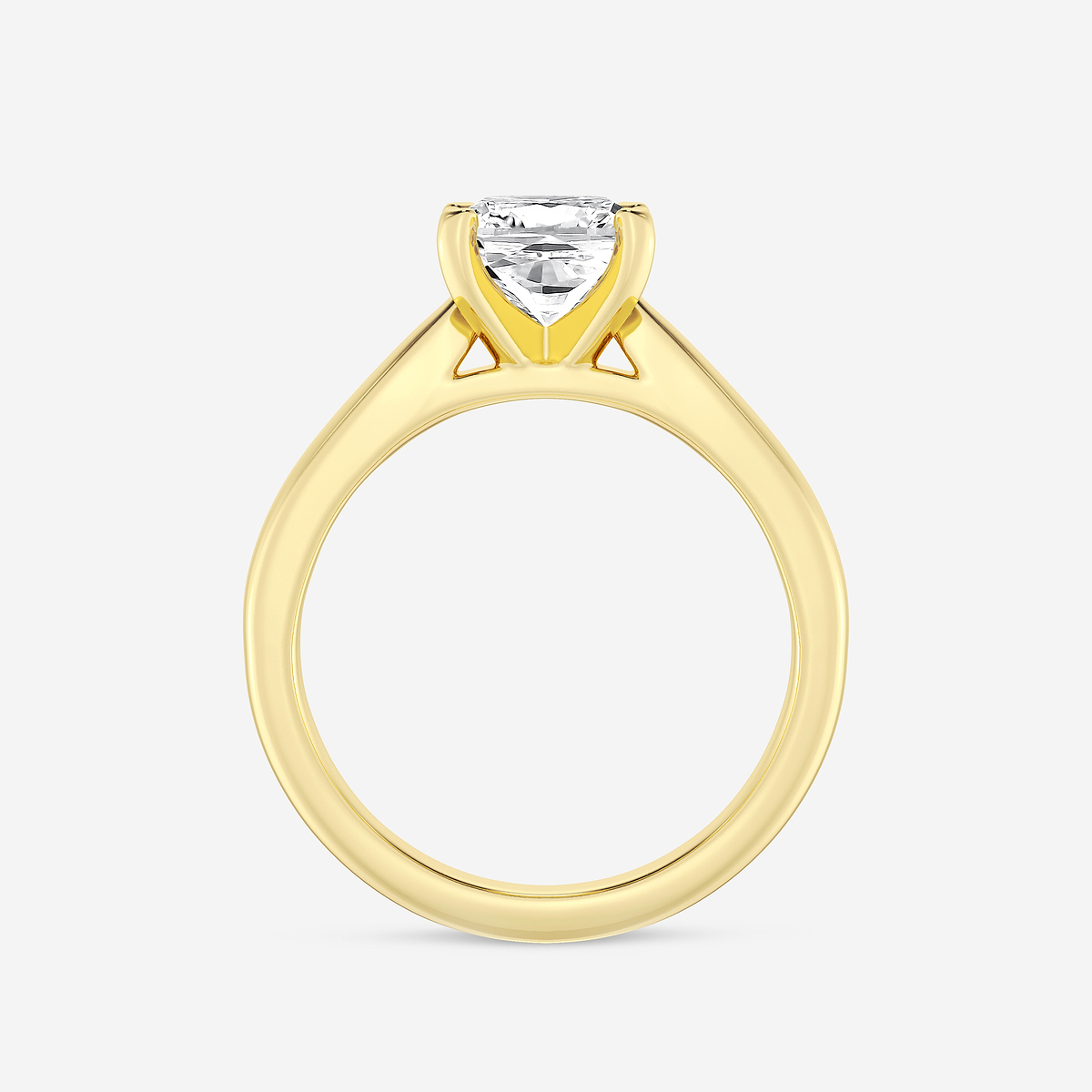 Additional Image 1 for  2 ctw Cushion Lab Grown Diamond Cathedral Solitaire Engagement Ring