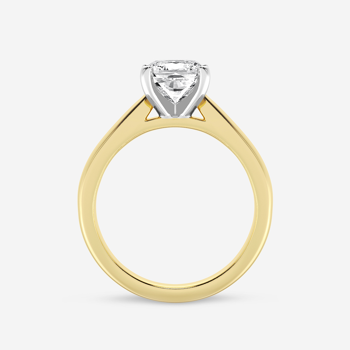 Additional Image 1 for  2 ctw Cushion Lab Grown Diamond Cathedral Solitaire Engagement Ring