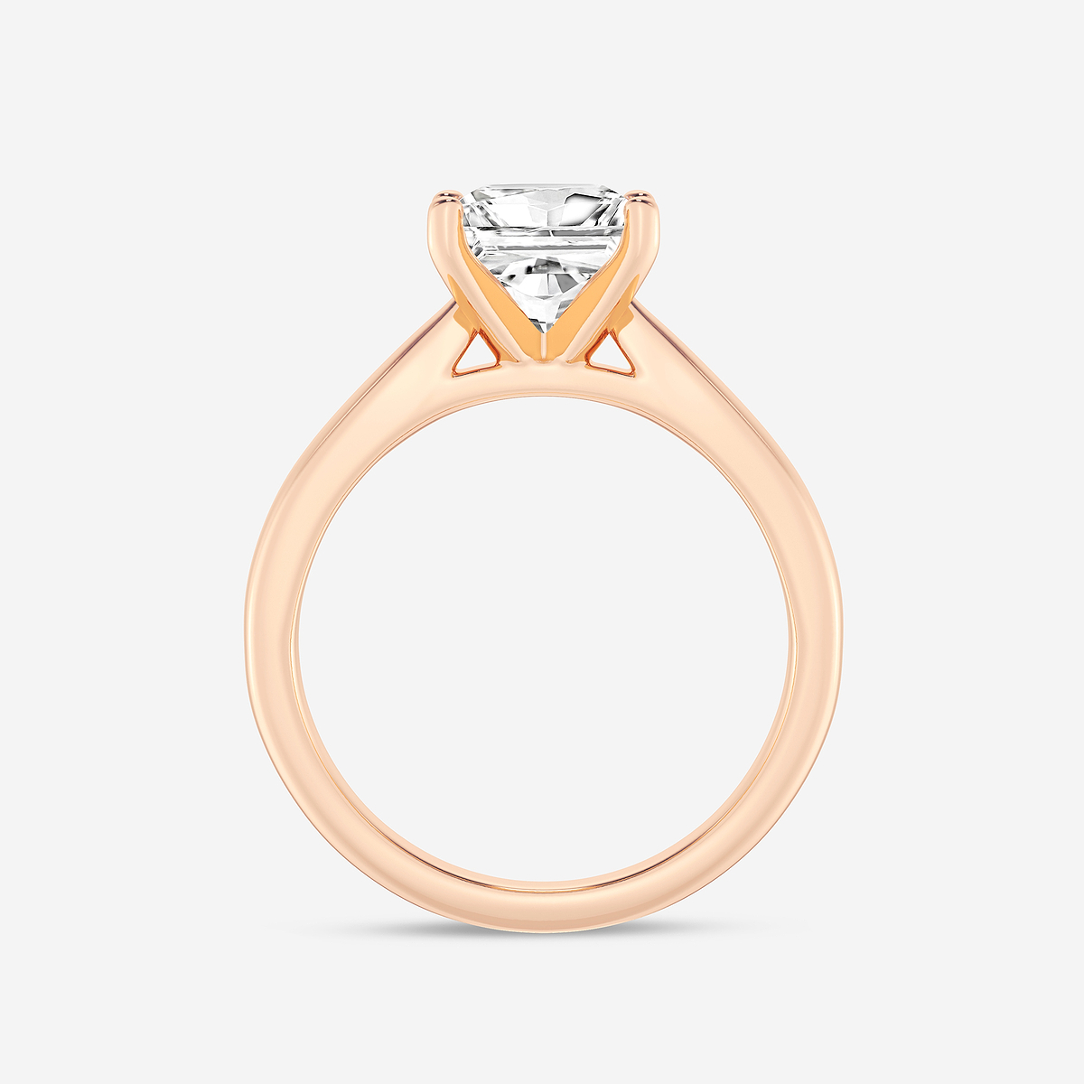 Additional Image 1 for  1 1/2 ctw Princess Lab Grown Diamond Cathedral Solitaire Engagement Ring