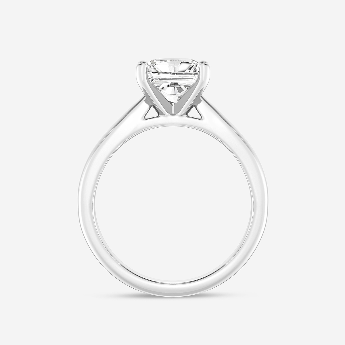 Additional Image 1 for  1 1/2 ctw Princess Lab Grown Diamond Cathedral Solitaire Engagement Ring
