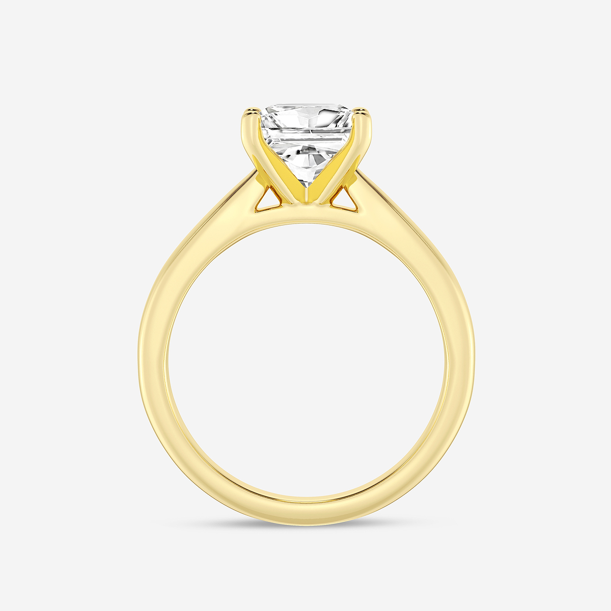 Additional Image 1 for  1 1/2 ctw Princess Lab Grown Diamond Cathedral Solitaire Engagement Ring