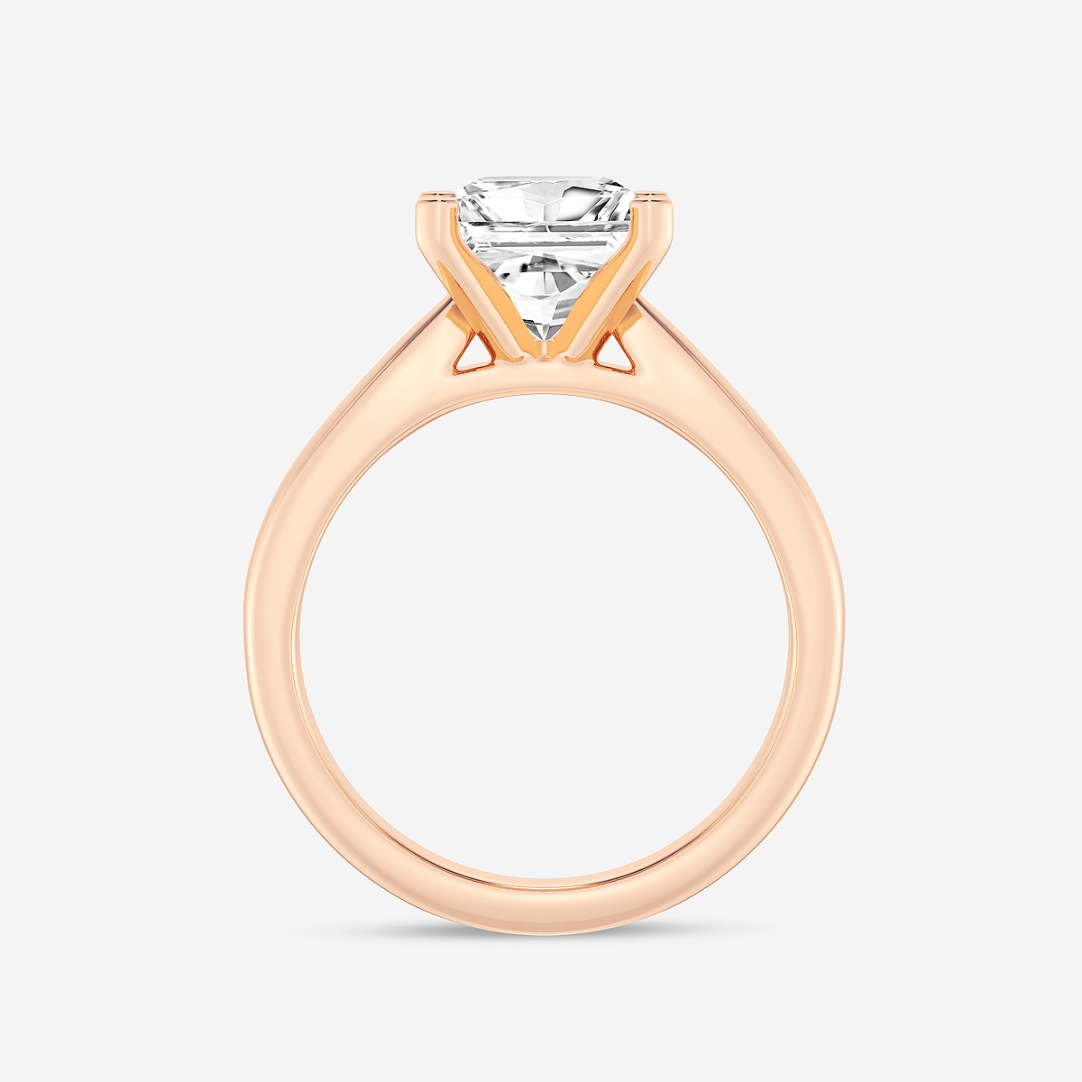 Additional Image 1 for  2 ctw Princess Lab Grown Diamond Cathedral Solitaire Engagement Ring