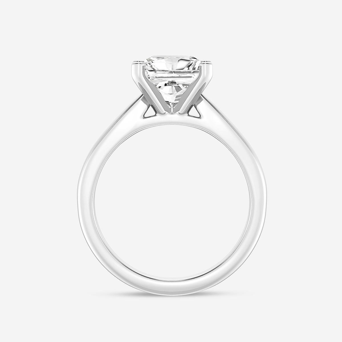 Additional Image 1 for  2 ctw Princess Lab Grown Diamond Cathedral Solitaire Engagement Ring