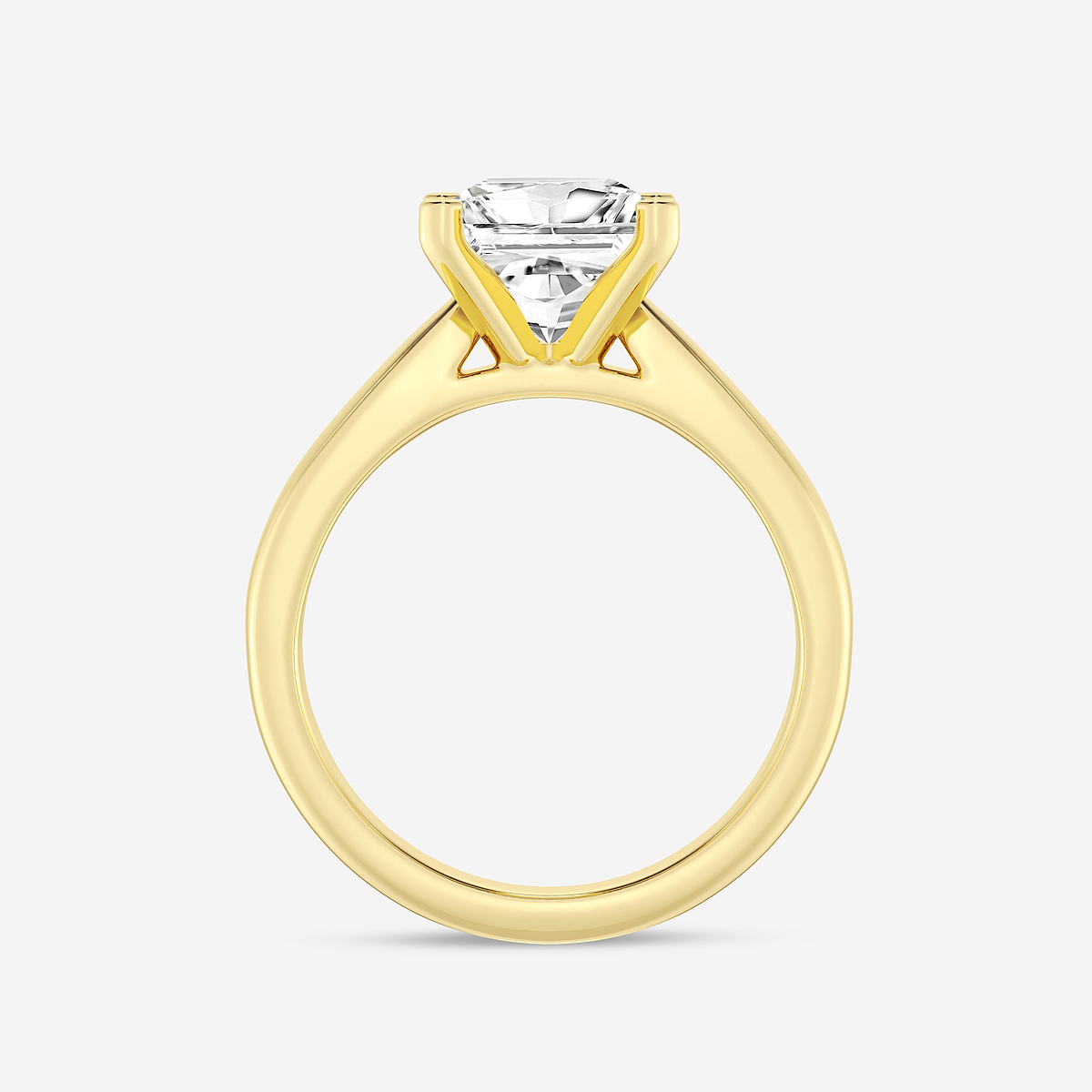 Additional Image 1 for  2 ctw Princess Lab Grown Diamond Cathedral Solitaire Engagement Ring