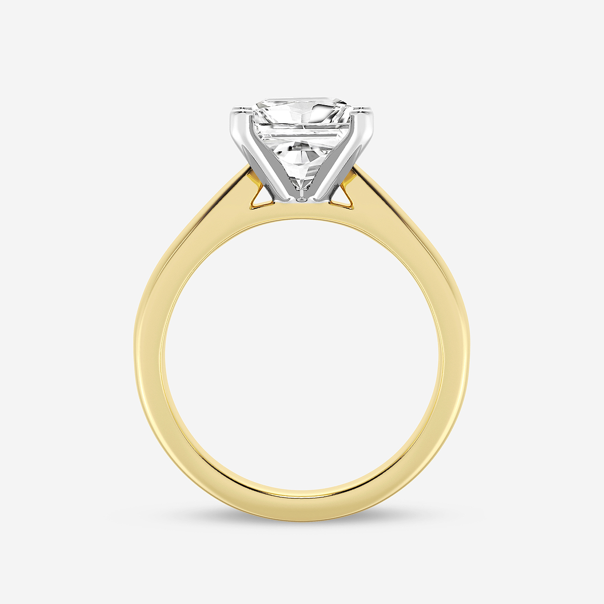 Additional Image 1 for  2 ctw Princess Lab Grown Diamond Cathedral Solitaire Engagement Ring