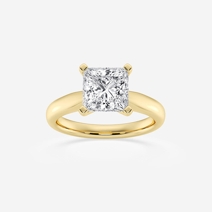 4 ctw Pear and Emerald Lab Grown Diamond Two Stone Engagement Ring 14K Yellow Gold, FG, VS2+