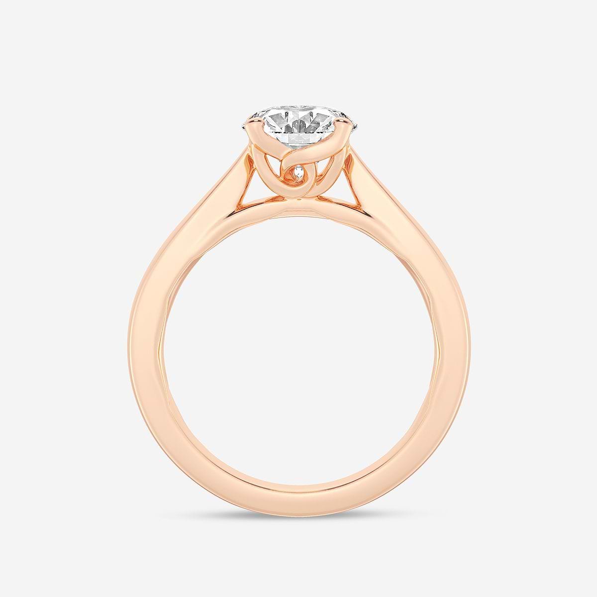 Additional Image 1 for  2 ctw Oval Lab Grown Diamond Floral Solitaire Engagement Ring