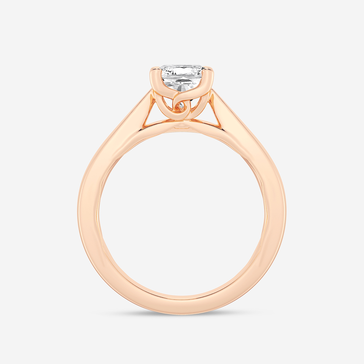 Additional Image 1 for  1 1/2 ctw Cushion Lab Grown Diamond Floral Solitaire Engagement Ring