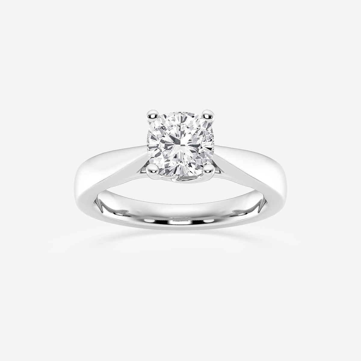 1 1/2 ctw Cushion Lab Grown Diamond Floral Solitaire Engagement Ring
