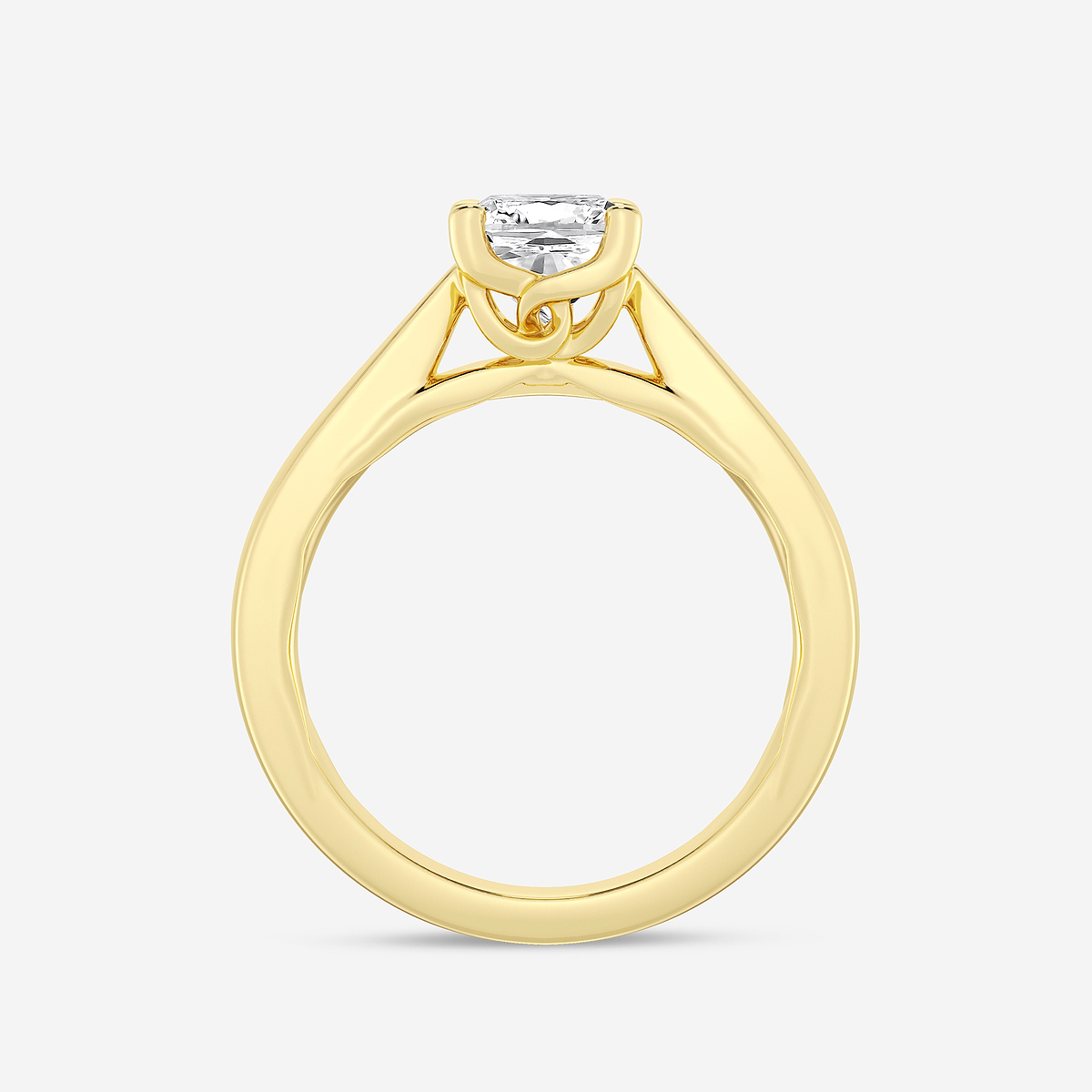 Additional Image 1 for  1 1/2 ctw Cushion Lab Grown Diamond Floral Solitaire Engagement Ring