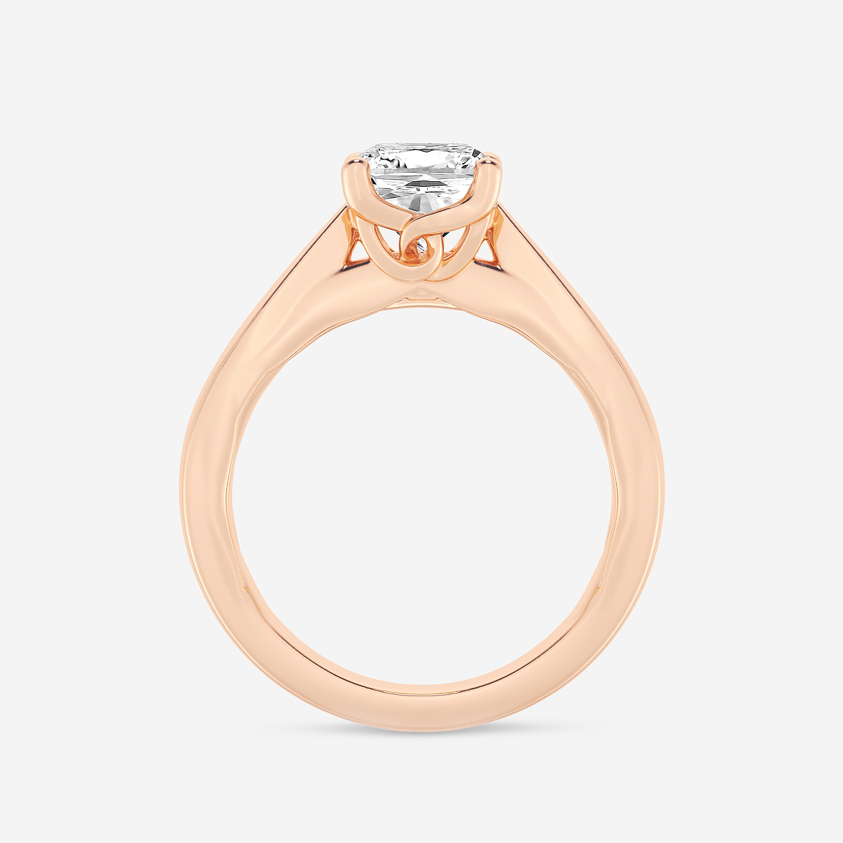 Additional Image 1 for  2 ctw Cushion Lab Grown Diamond Floral Solitaire Engagement Ring