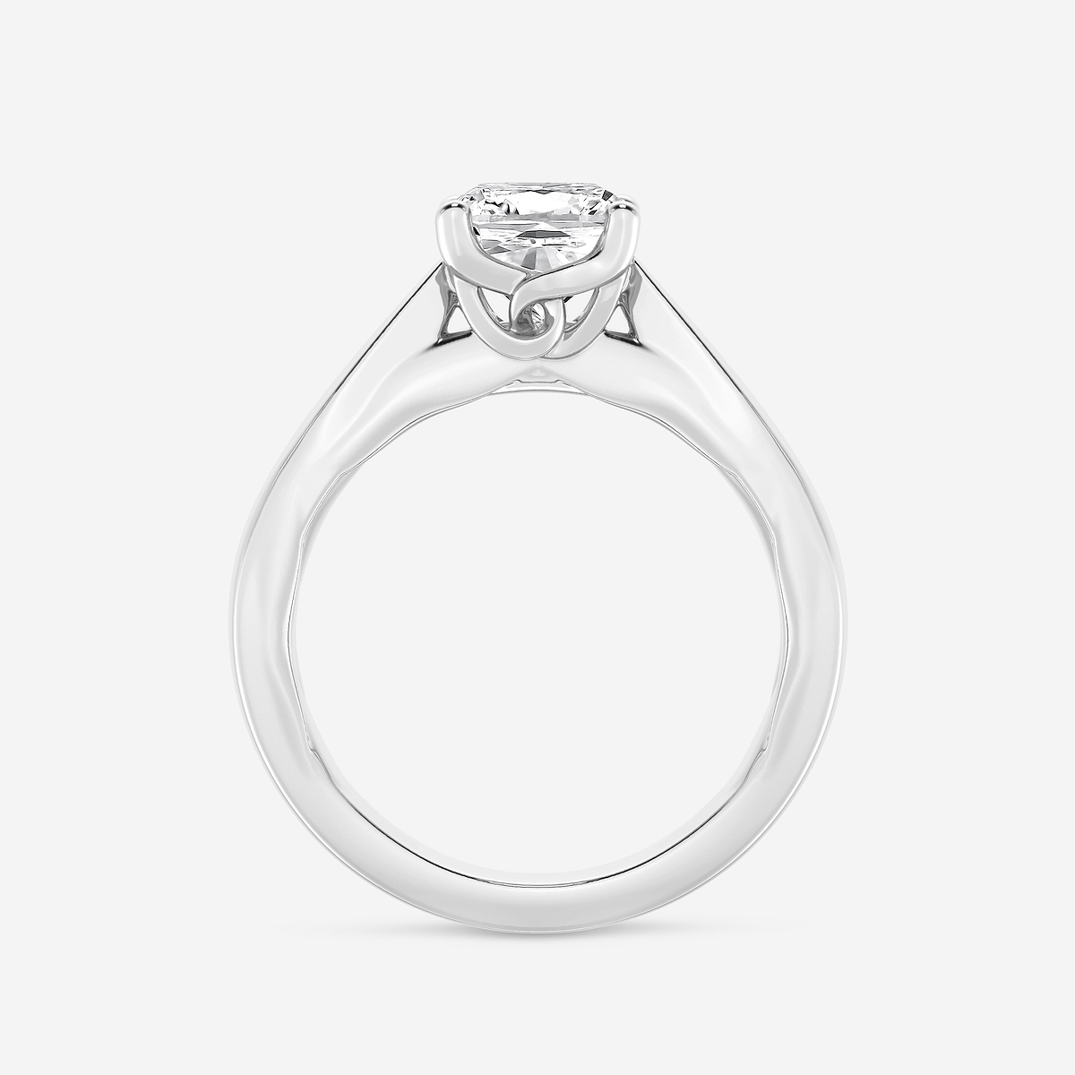 Additional Image 1 for  2 ctw Cushion Lab Grown Diamond Floral Solitaire Engagement Ring