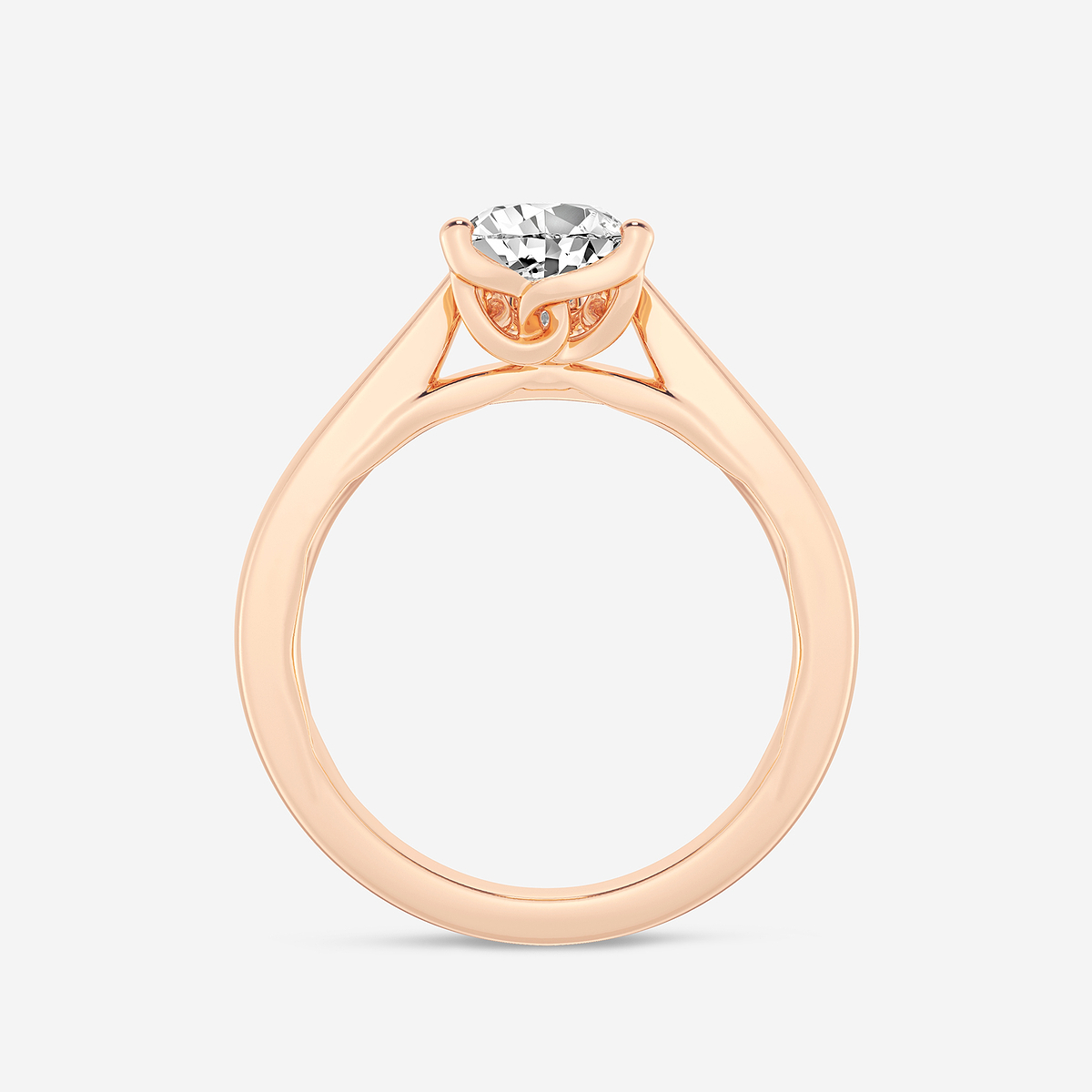 Additional Image 1 for  1 1/2 ctw Pear Lab Grown Diamond Floral Solitaire Engagement Ring