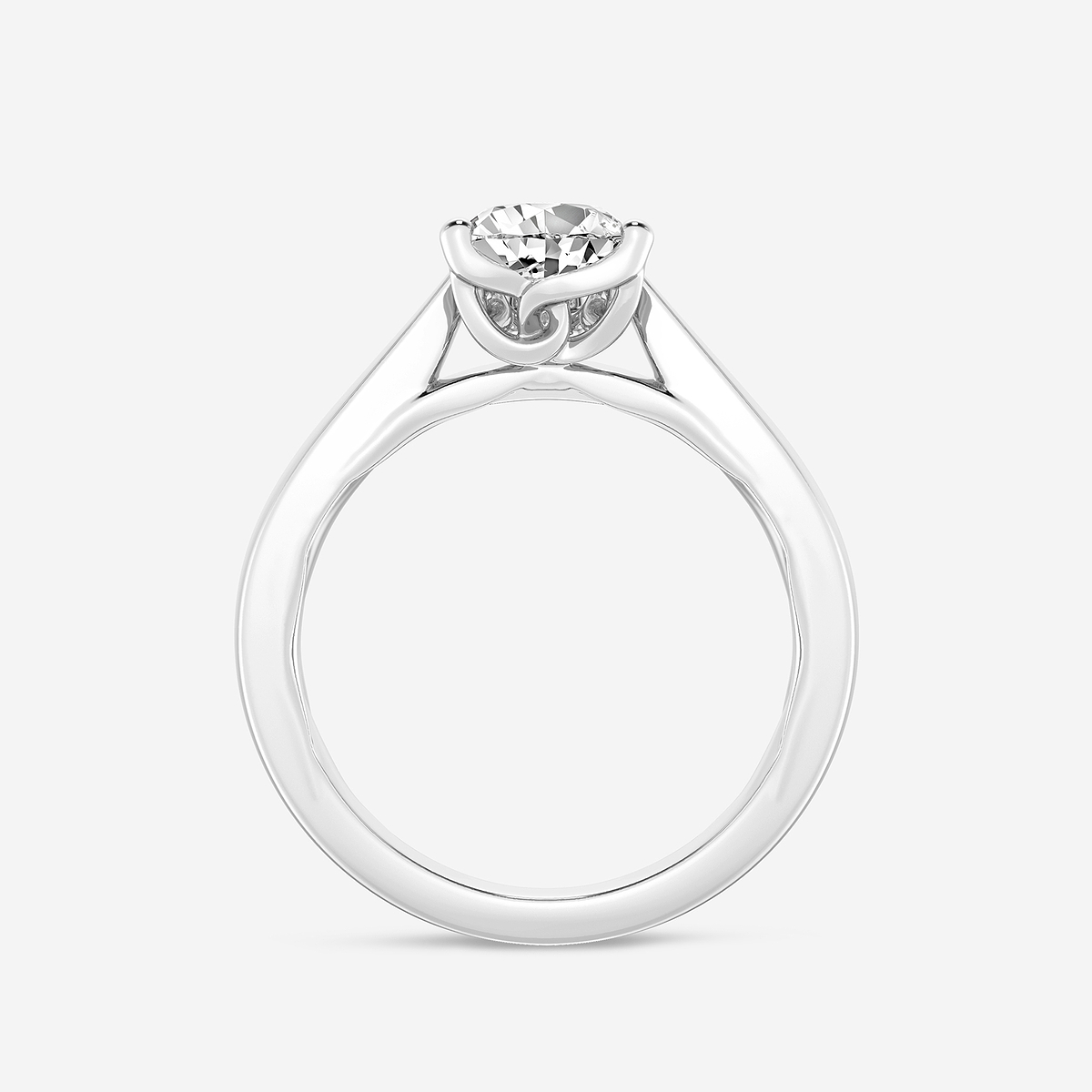 Additional Image 1 for  1 1/2 ctw Pear Lab Grown Diamond Floral Solitaire Engagement Ring